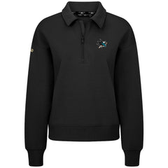 San Jose Sharks Levelwear Women's Canmore Quarter-Zip Pullover - Black | NHL on sale