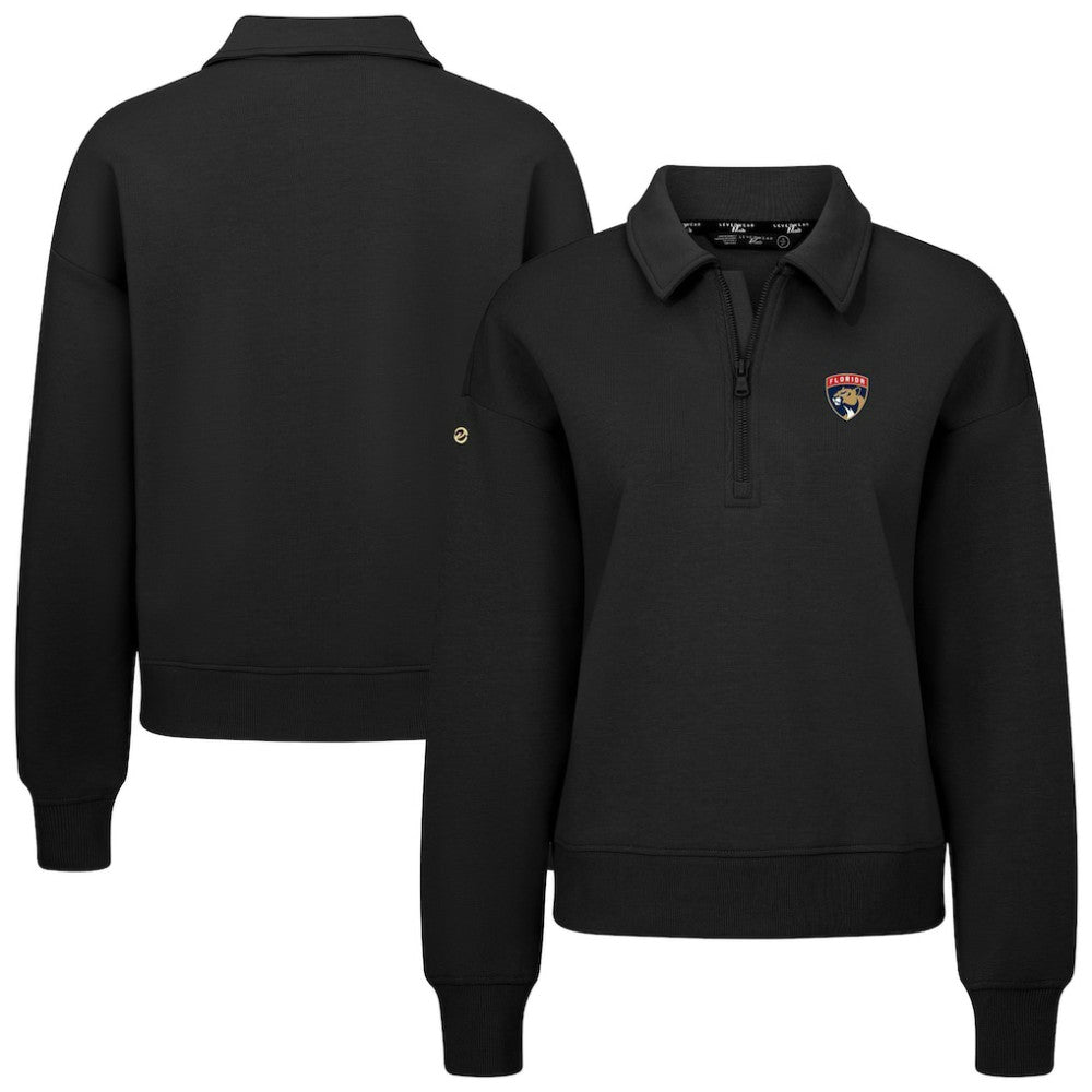 Florida Panthers Levelwear Women's Canmore Quarter-Zip Pullover - Black | NHL Lifestyle