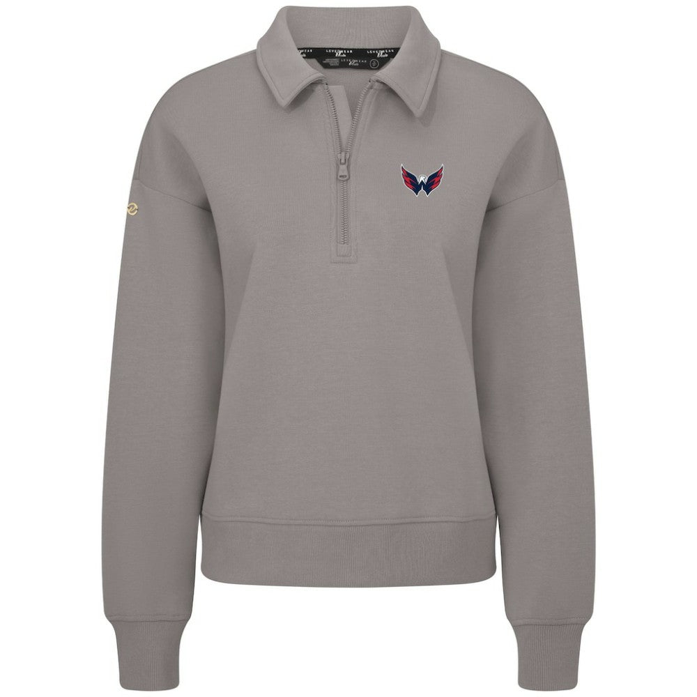 Washington Capitals Levelwear Women's Canmore Quarter-Zip Pullover - Gray | NHL near me