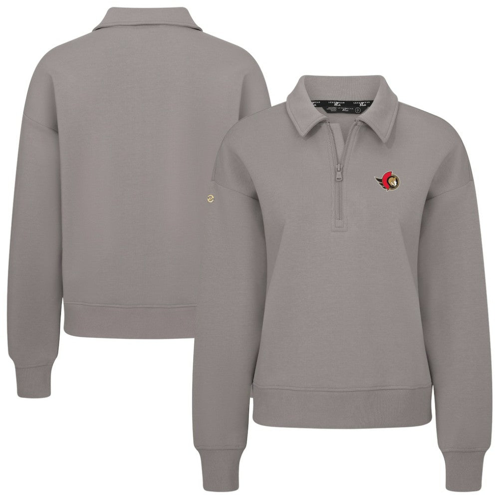 Ottawa Senators Levelwear Women's Canmore Quarter-Zip Pullover - Gray | NHL online