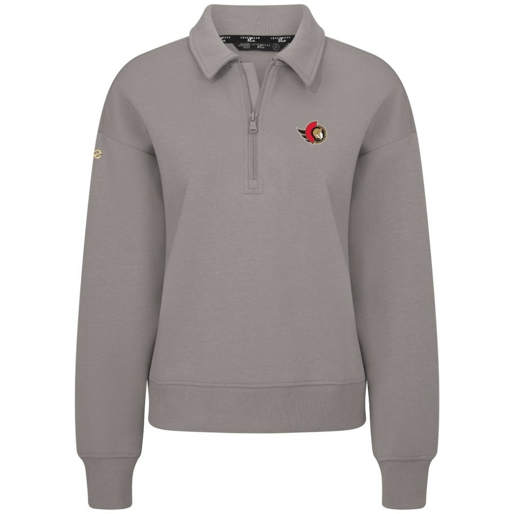 Ottawa Senators Levelwear Women's Canmore Quarter-Zip Pullover - Gray | NHL online