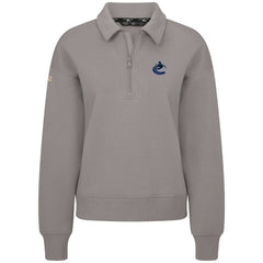 Vancouver Canucks Levelwear Women's Canmore Quarter-Zip Pullover - Gray | NHL Lifestyle