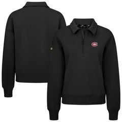 Montreal Canadiens Levelwear Women's Canmore Quarter-Zip Pullover - Black | NHL near me