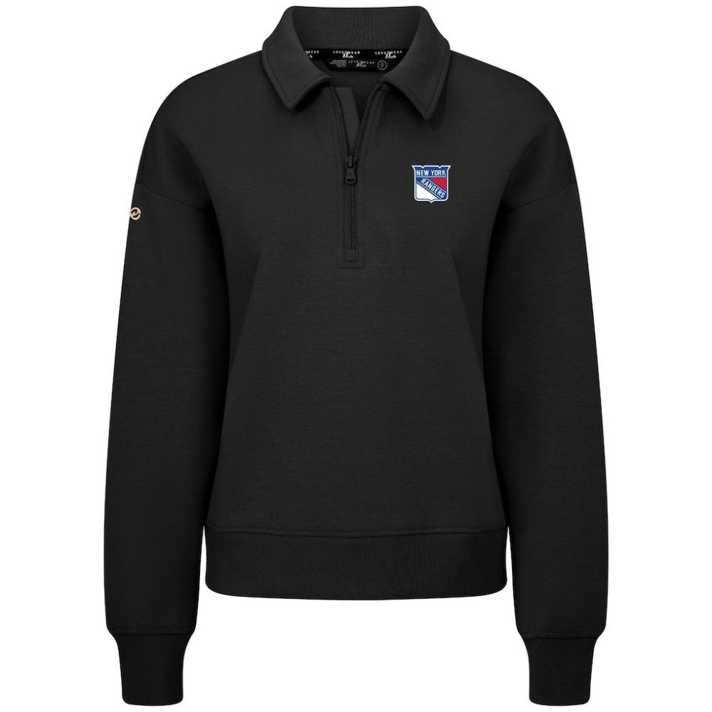 New York Rangers Levelwear Women's Canmore Quarter-Zip Pullover - Black | NHL on sale