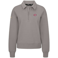 Montreal Canadiens Levelwear Women's Canmore Quarter-Zip Pullover - Gray | NHL Clearance