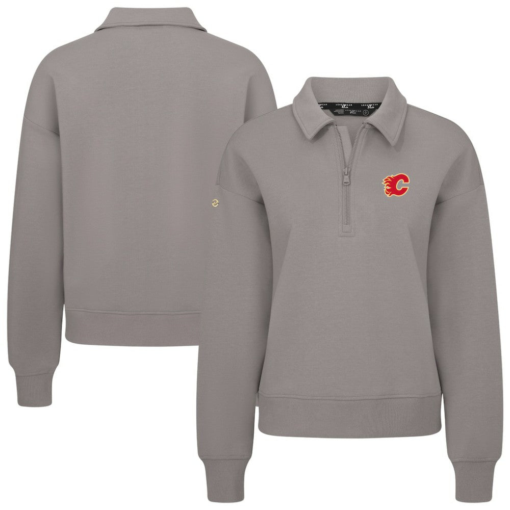 Calgary Flames Levelwear Women's Canmore Quarter-Zip Pullover - Gray | NHL near me