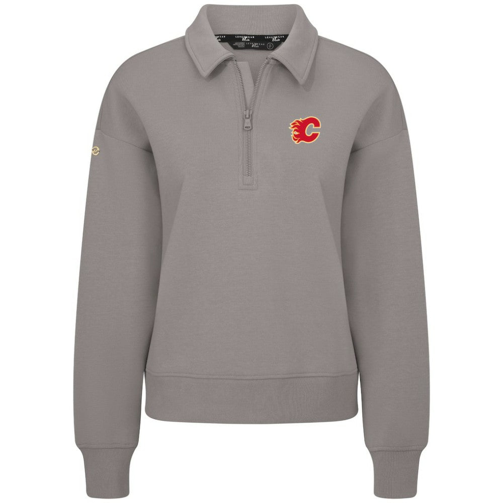 Calgary Flames Levelwear Women's Canmore Quarter-Zip Pullover - Gray | NHL near me