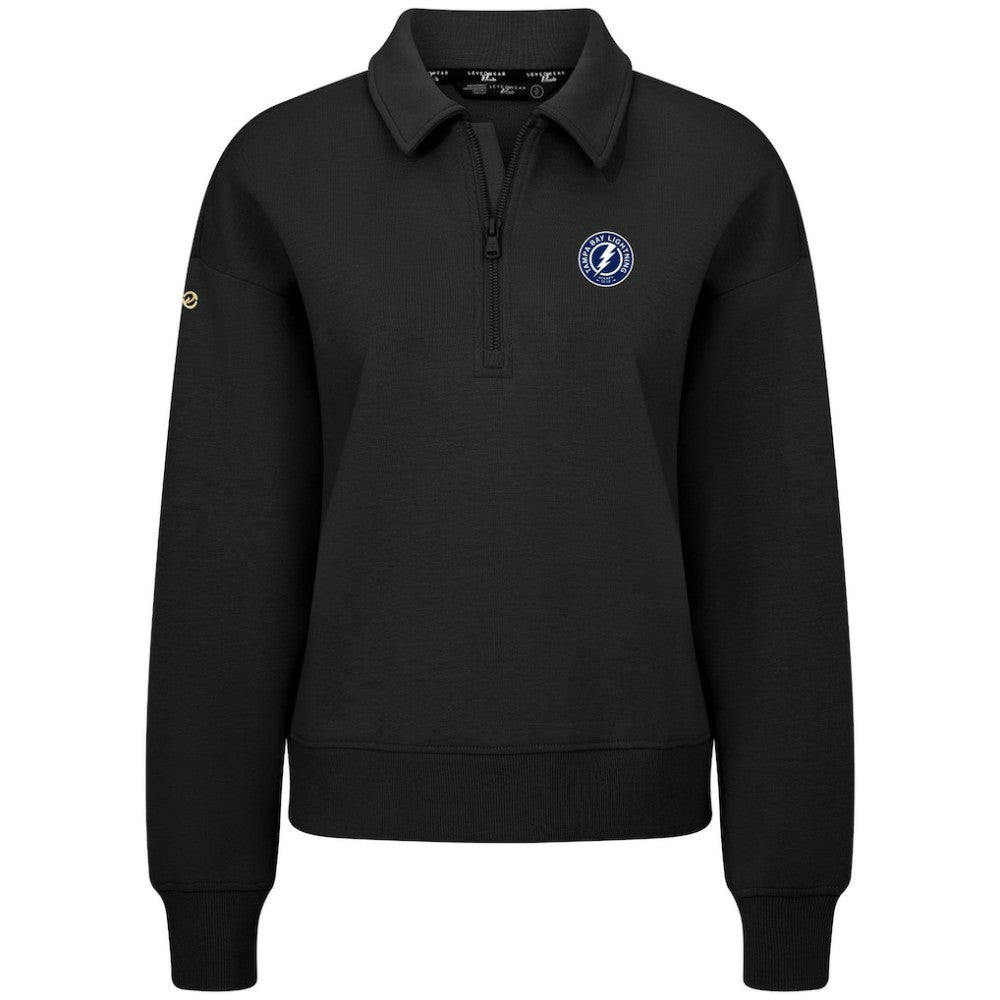 Tampa Bay Lightning Levelwear Women's Canmore Quarter-Zip Pullover - Black | NHL near me
