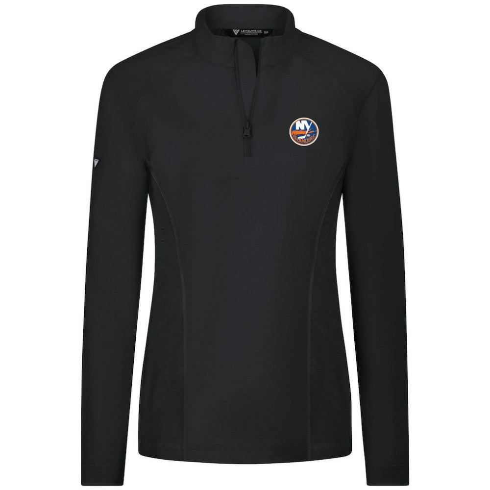 New York Islanders Levelwear Women's Upright Quarter-Zip Pullover - Black | NHL on sale