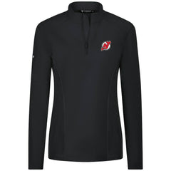 New Jersey Devils Levelwear Women's Upright Quarter-Zip Pullover - Black | NHL Clearance