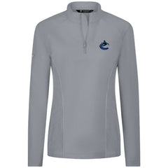 Vancouver Canucks Levelwear Women's Upright Quarter-Zip Pullover - Gray | NHL on sale