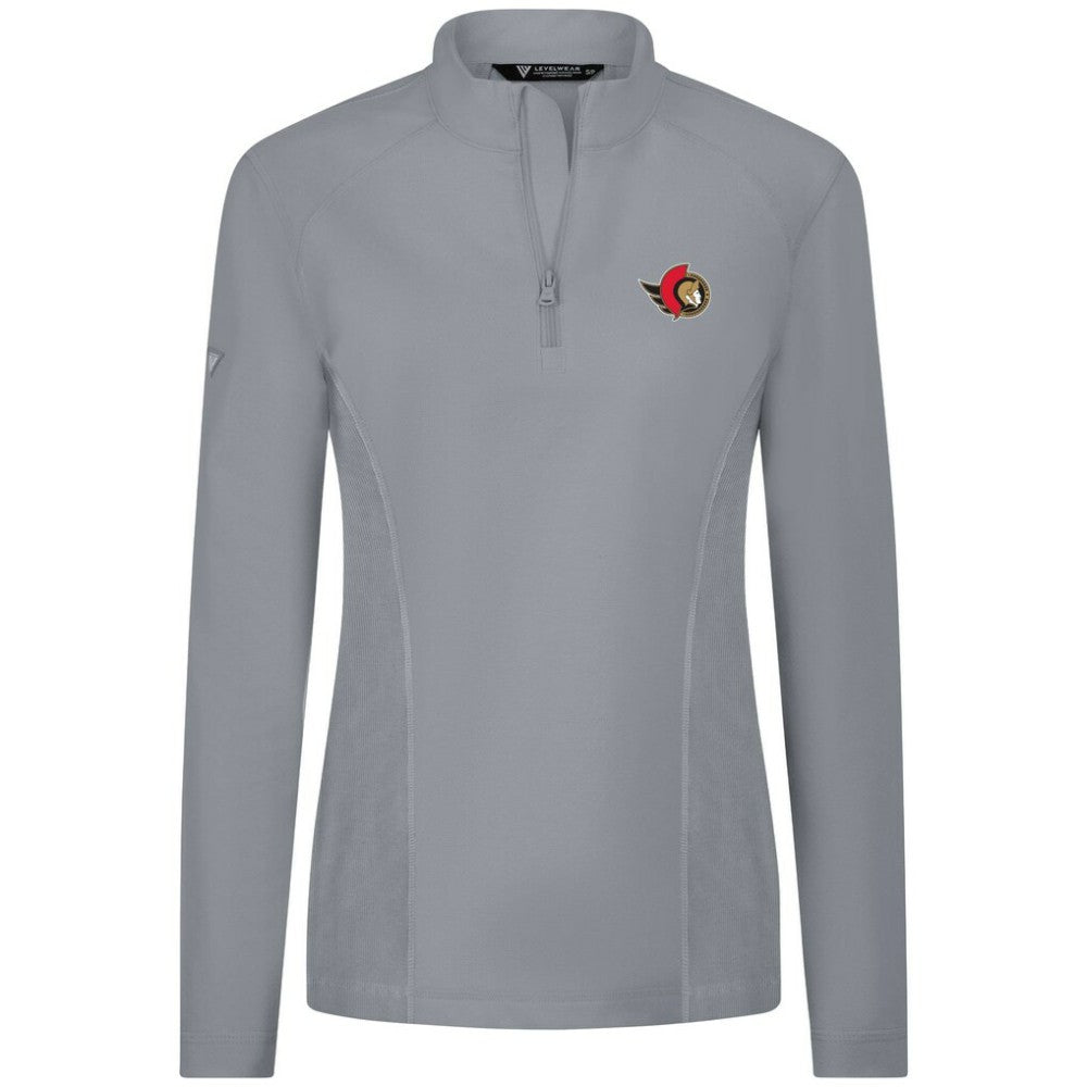 Ottawa Senators Levelwear Women's Upright Quarter-Zip Pullover - Gray | NHL sale