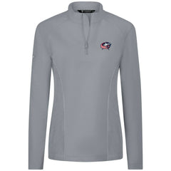 Columbus Blue Jackets Levelwear Women's Upright Quarter-Zip Pullover - Gray | NHL online