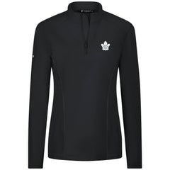 Toronto Maple Leafs Levelwear Women's Upright Quarter-Zip Pullover - Black | NHL Lifestyle
