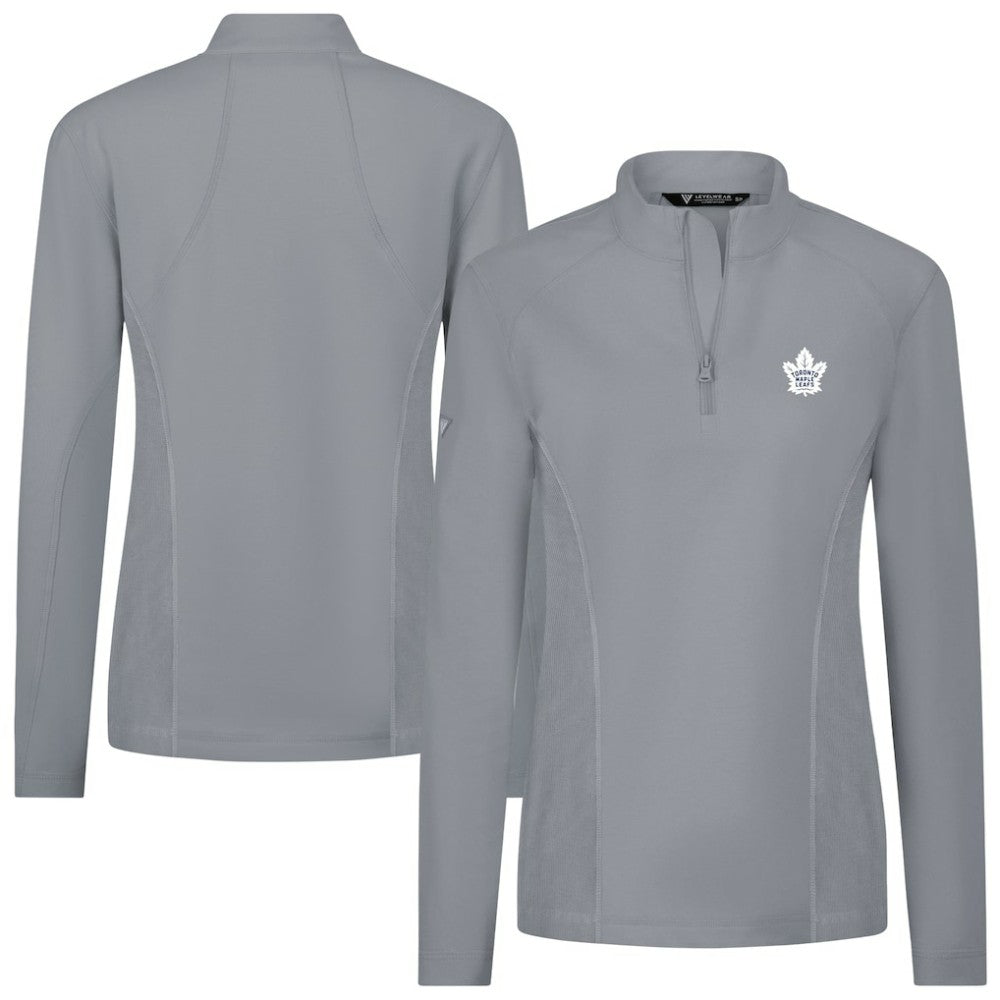 Toronto Maple Leafs Levelwear Women's Upright Quarter-Zip Pullover - Gray | NHL Clearance