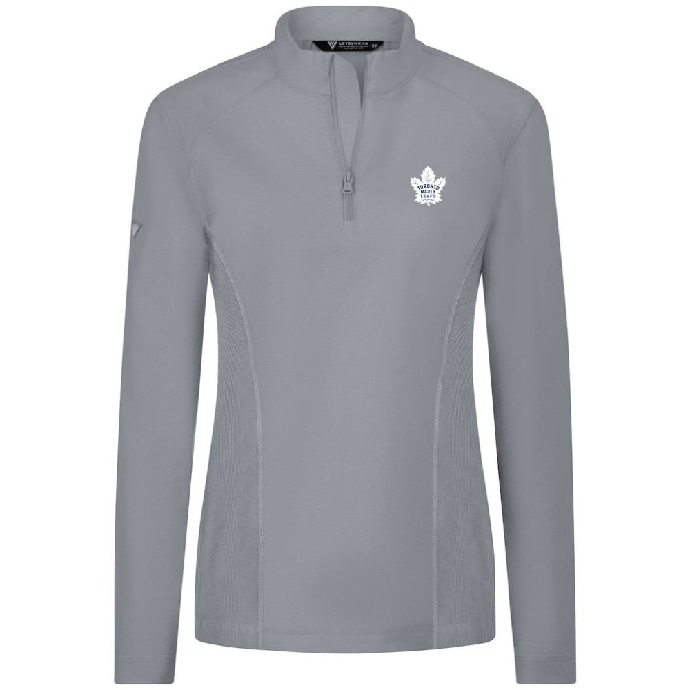 Toronto Maple Leafs Levelwear Women's Upright Quarter-Zip Pullover - Gray | NHL Clearance