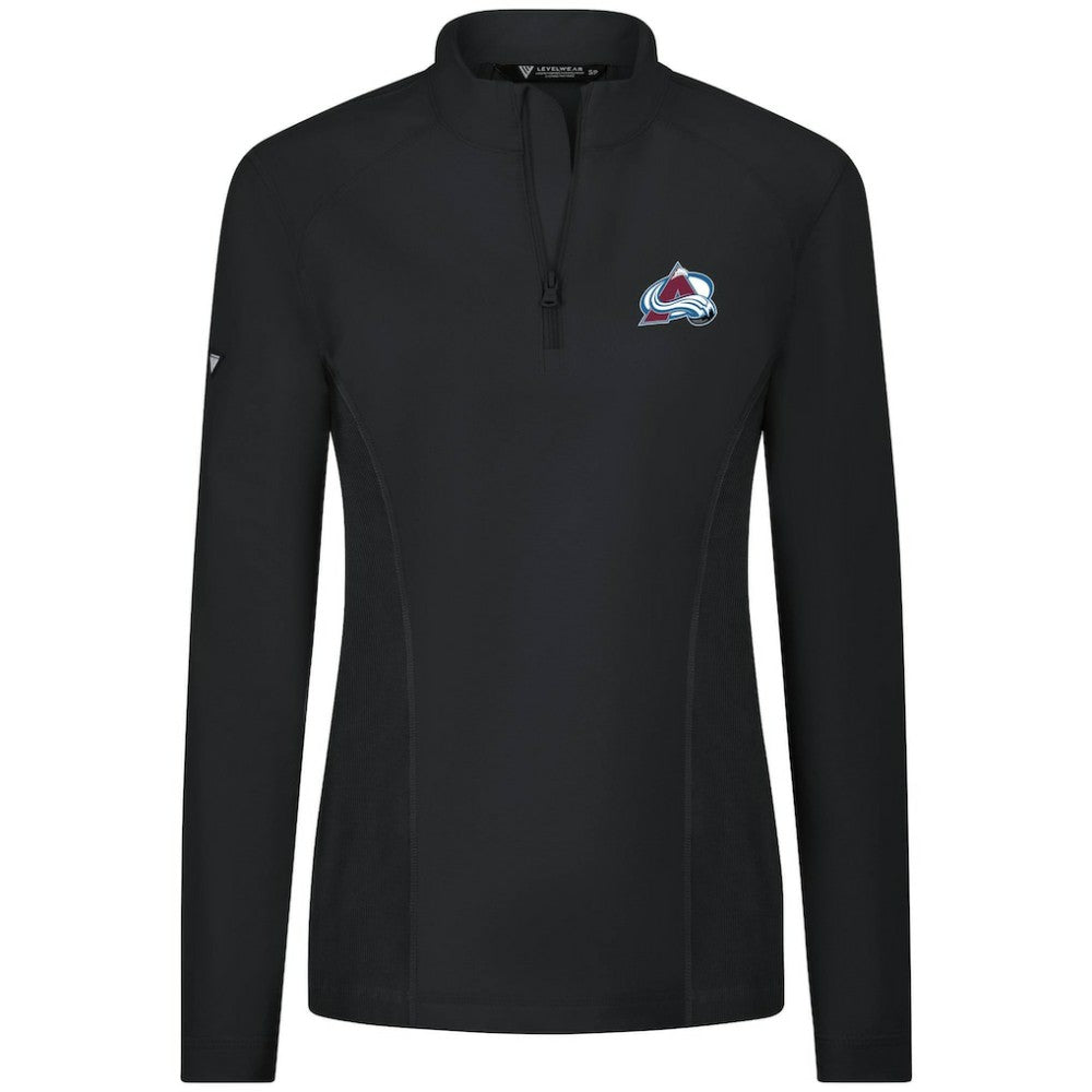 Colorado Avalanche Levelwear Women's Upright Quarter-Zip Pullover - Black | NHL on sale
