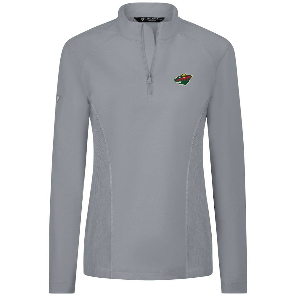 Minnesota Wild Levelwear Women's Upright Quarter-Zip Pullover - Gray | NHL sale
