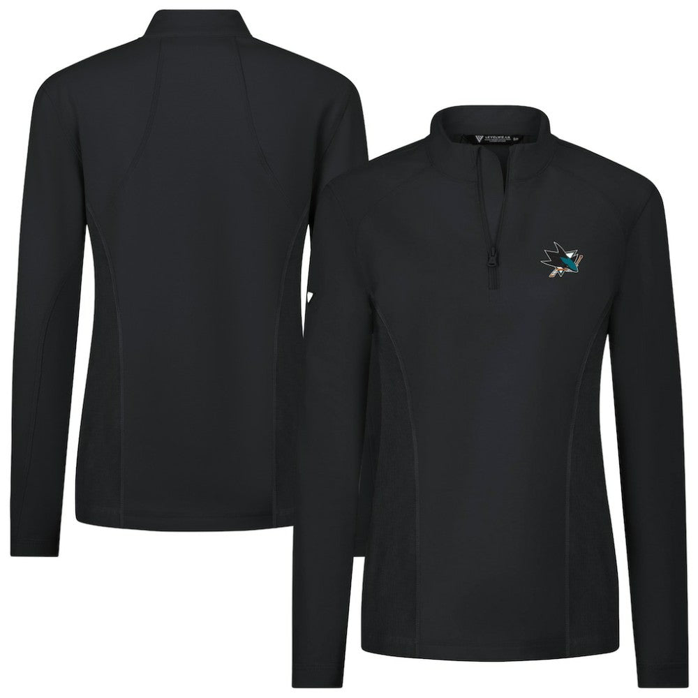 San Jose Sharks Levelwear Women's Upright Quarter-Zip Pullover - Black | NHL discount