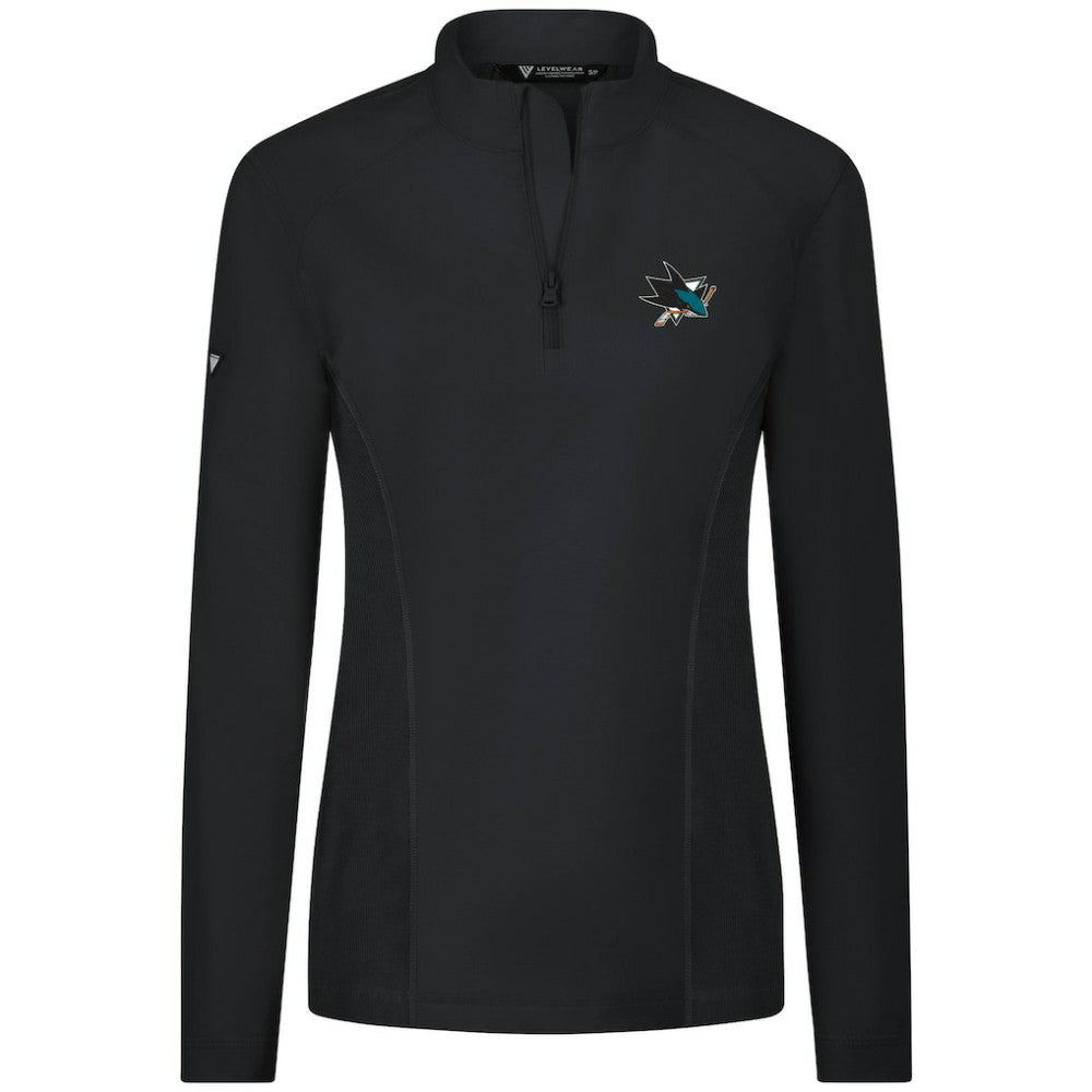 San Jose Sharks Levelwear Women's Upright Quarter-Zip Pullover - Black | NHL discount