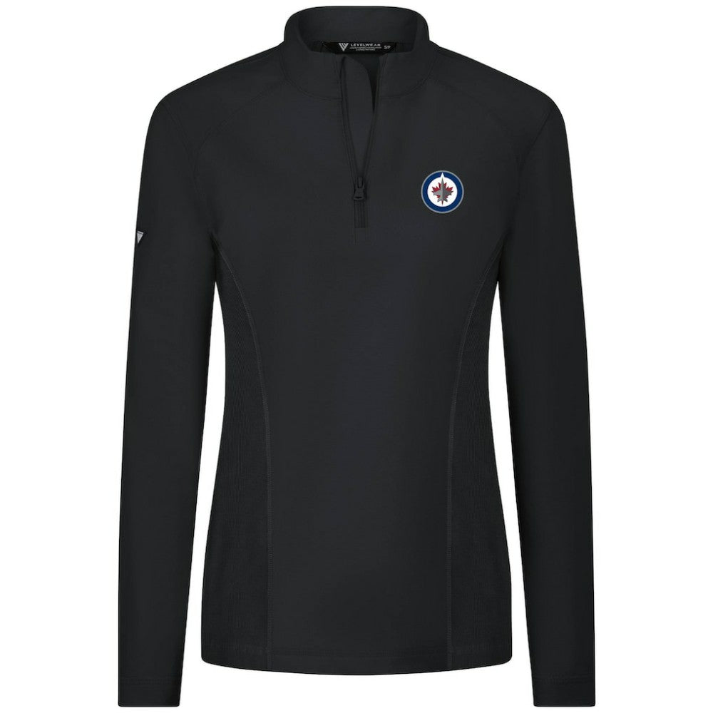 Winnipeg Jets Levelwear Women's Upright Quarter-Zip Pullover - Black | NHL discount