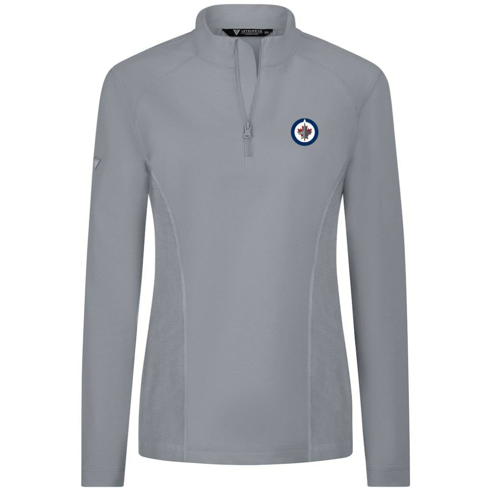 Winnipeg Jets Levelwear Women's Upright Quarter-Zip Pullover - Gray | NHL sale