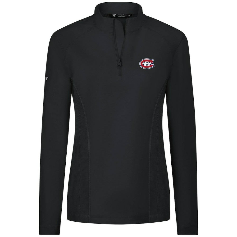 Montreal Canadiens Levelwear Women's Upright Quarter-Zip Pullover - Black | NHL discount