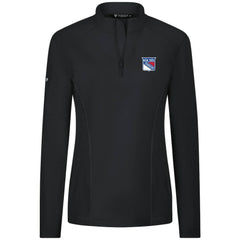 New York Rangers Levelwear Women's Upright Quarter-Zip Pullover - Black | NHL Clearance