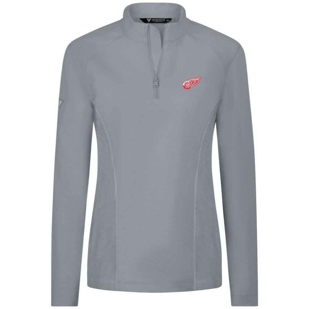 Detroit Red Wings Levelwear Women's Upright Quarter-Zip Pullover - Gray | NHL discount
