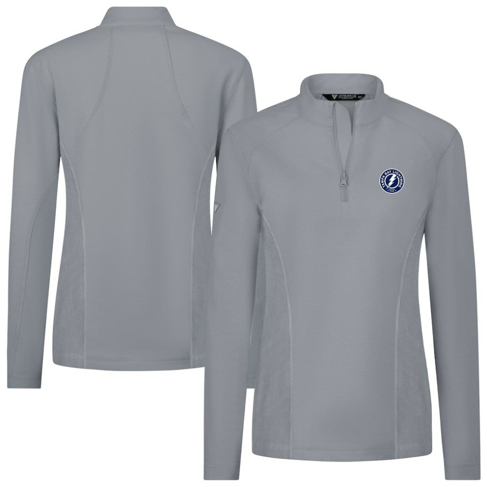 Tampa Bay Lightning Levelwear Women's Upright Quarter-Zip Pullover - Gray | NHL Lifestyle