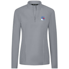 New York Rangers Levelwear Women's Upright Quarter-Zip Pullover - Gray | NHL Lifestyle