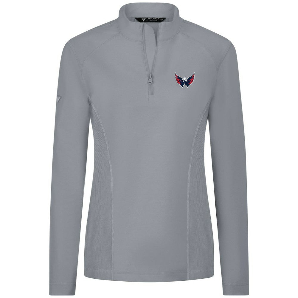 Washington Capitals Levelwear Women's Upright Quarter-Zip Pullover - Gray | NHL discount