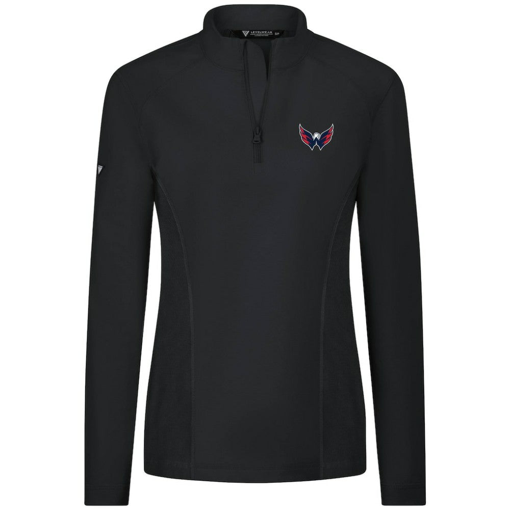Washington Capitals Levelwear Women's Upright Quarter-Zip Pullover - Black | NHL near me