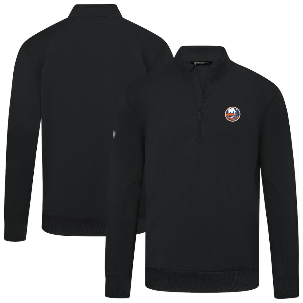 New York Islanders Levelwear Upright Tri-Blend Quarter-Zip Pullover - Black | NHL sale