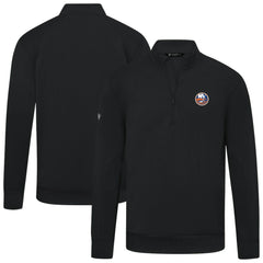 New York Islanders Levelwear Upright Tri-Blend Quarter-Zip Pullover - Black | NHL sale