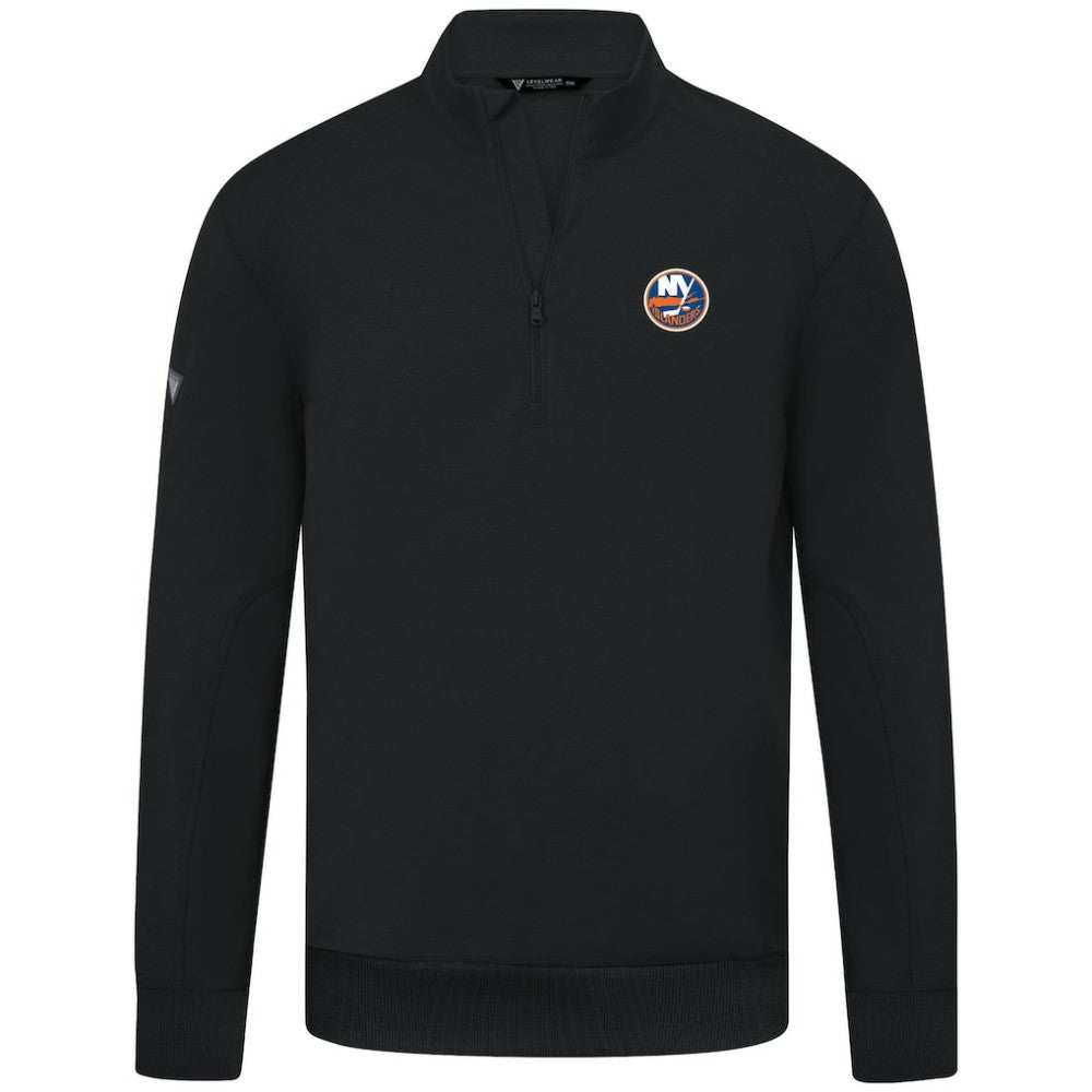 New York Islanders Levelwear Upright Tri-Blend Quarter-Zip Pullover - Black | NHL sale