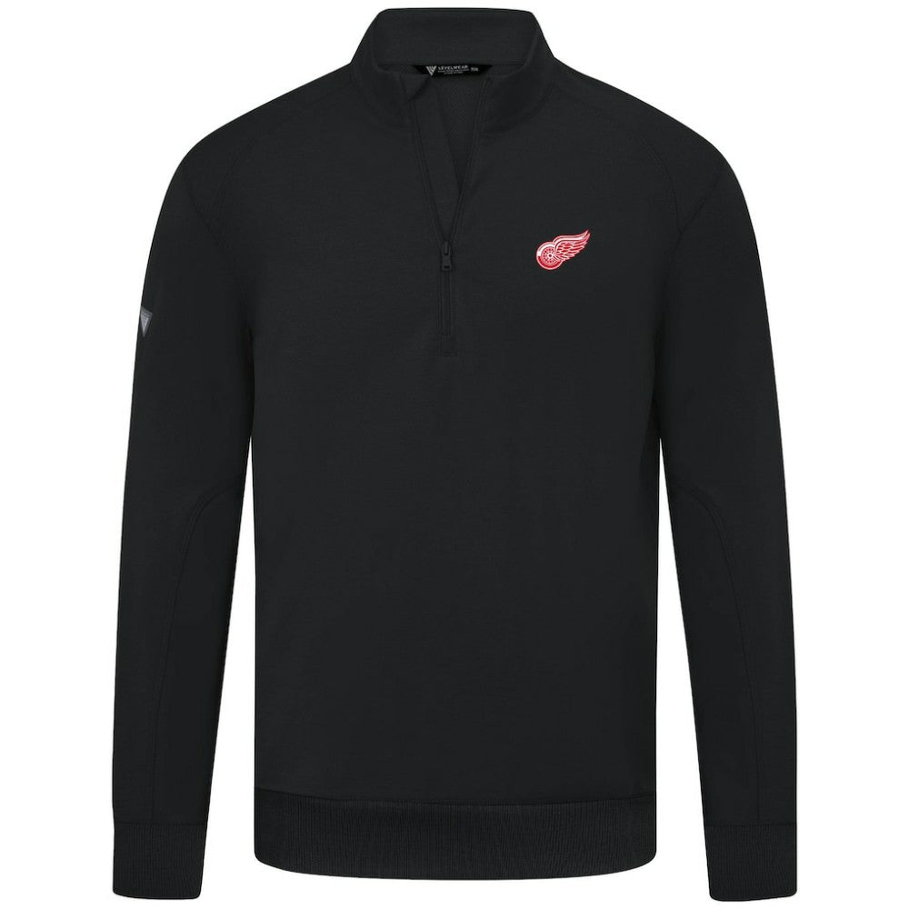 Detroit Red Wings Levelwear Upright Tri-Blend Quarter-Zip Pullover - Black | NHL near me