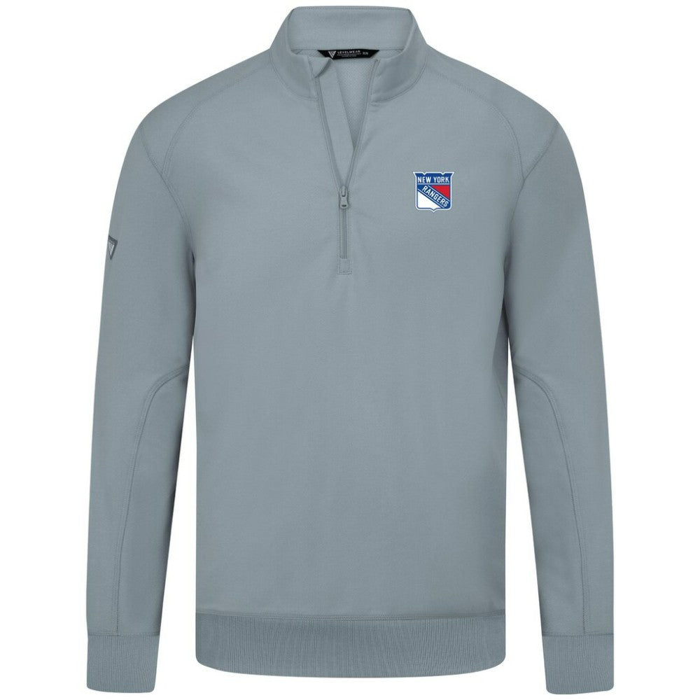 New York Rangers Levelwear Upright Tri-Blend Quarter-Zip Pullover - Gray | NHL discount
