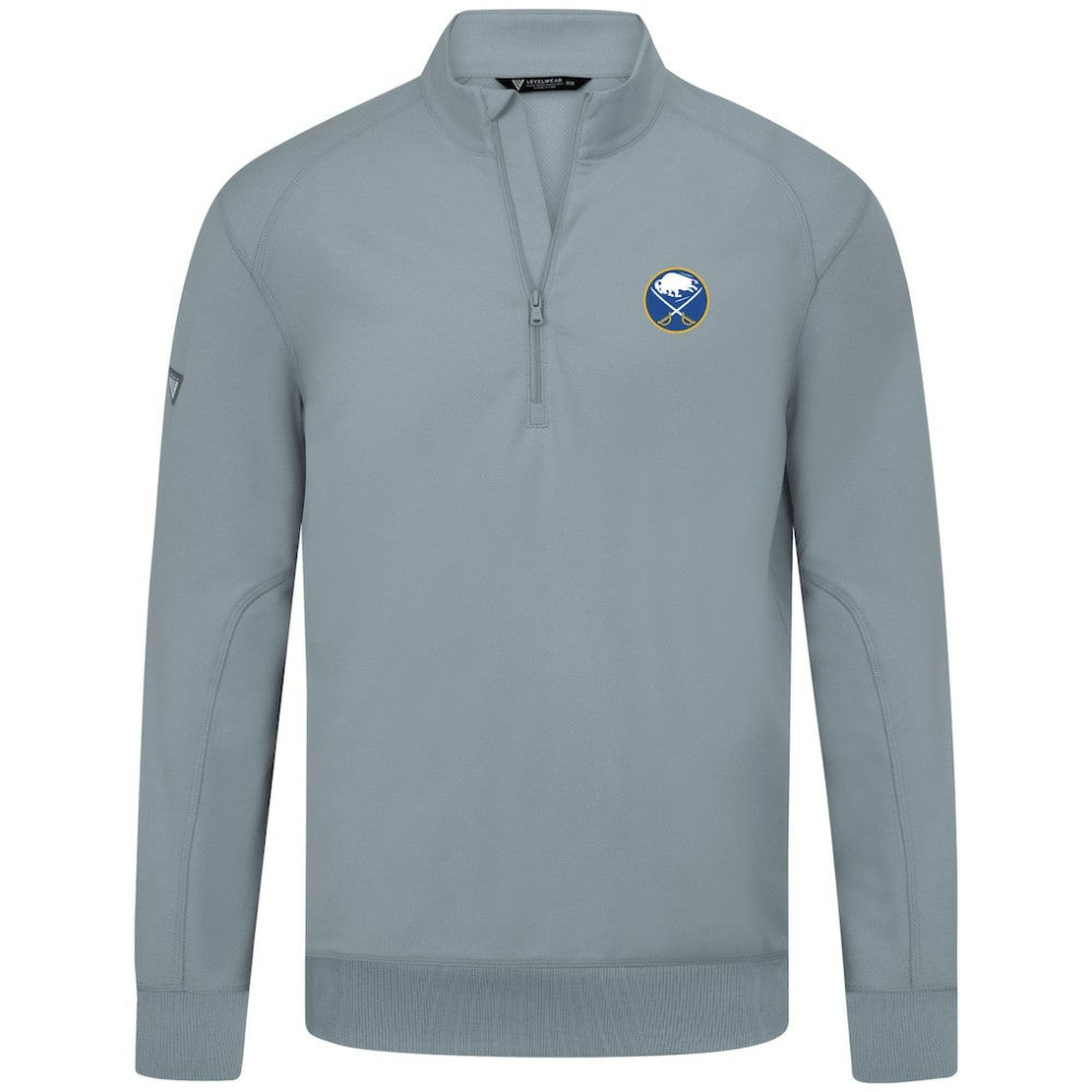 Buffalo Sabres Levelwear Upright Tri-Blend Quarter-Zip Pullover - Gray | NHL Lifestyle