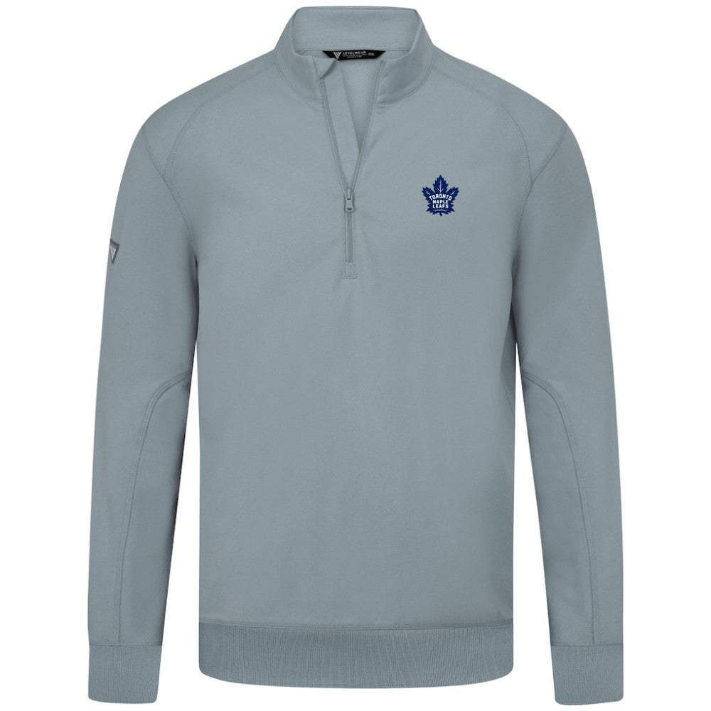 Toronto Maple Leafs Levelwear Upright Tri-Blend Quarter-Zip Pullover - Gray | NHL Lifestyle