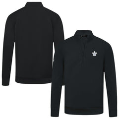 Toronto Maple Leafs Levelwear Upright Tri-Blend Quarter-Zip Pullover - Black | NHL Clearance