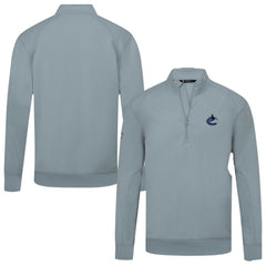 Vancouver Canucks Levelwear Upright Tri-Blend Quarter-Zip Pullover - Gray | NHL on sale