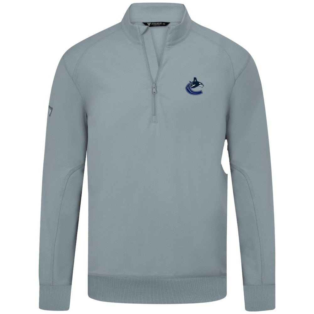 Vancouver Canucks Levelwear Upright Tri-Blend Quarter-Zip Pullover - Gray | NHL on sale