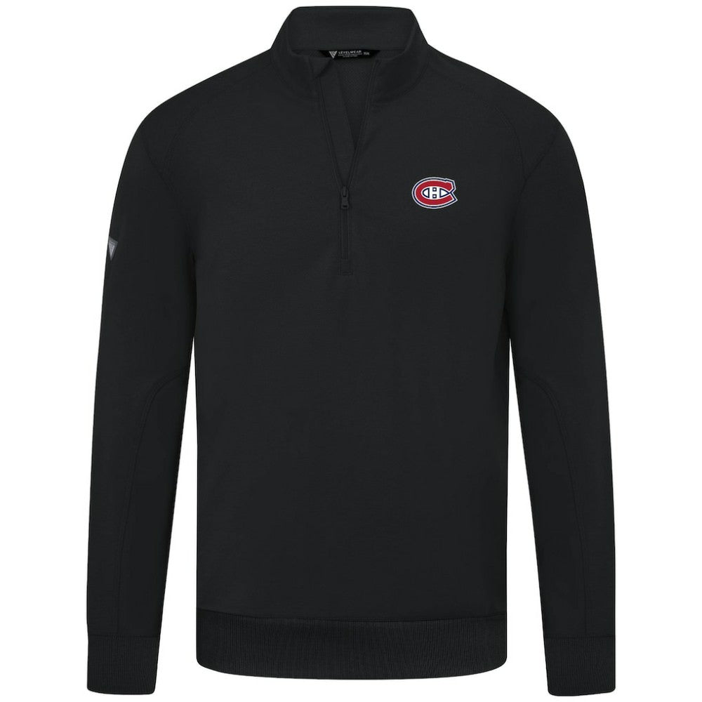 Montreal Canadiens Levelwear Upright Tri-Blend Quarter-Zip Pullover - Black | NHL online