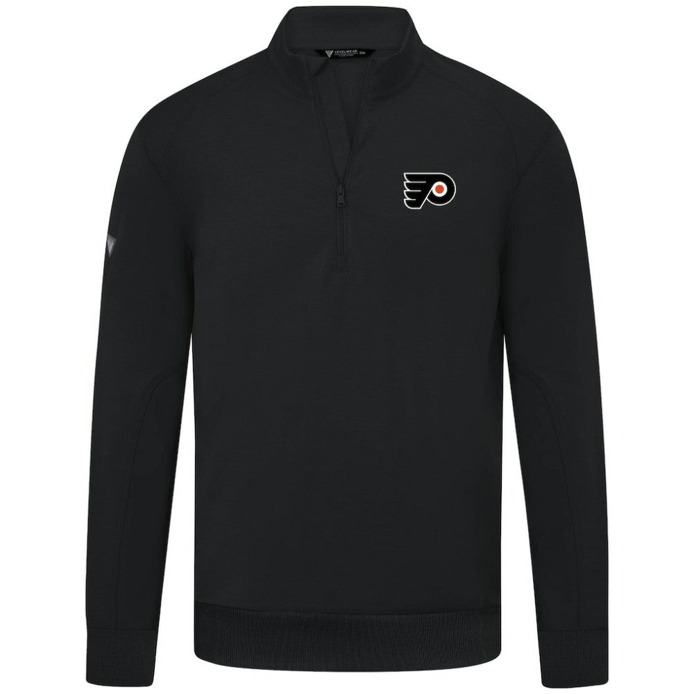 Philadelphia Flyers Levelwear Upright Tri-Blend Quarter-Zip Pullover - Black | NHL near me
