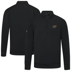 Minnesota Wild Levelwear Upright Tri-Blend Quarter-Zip Pullover - Black | NHL Lifestyle