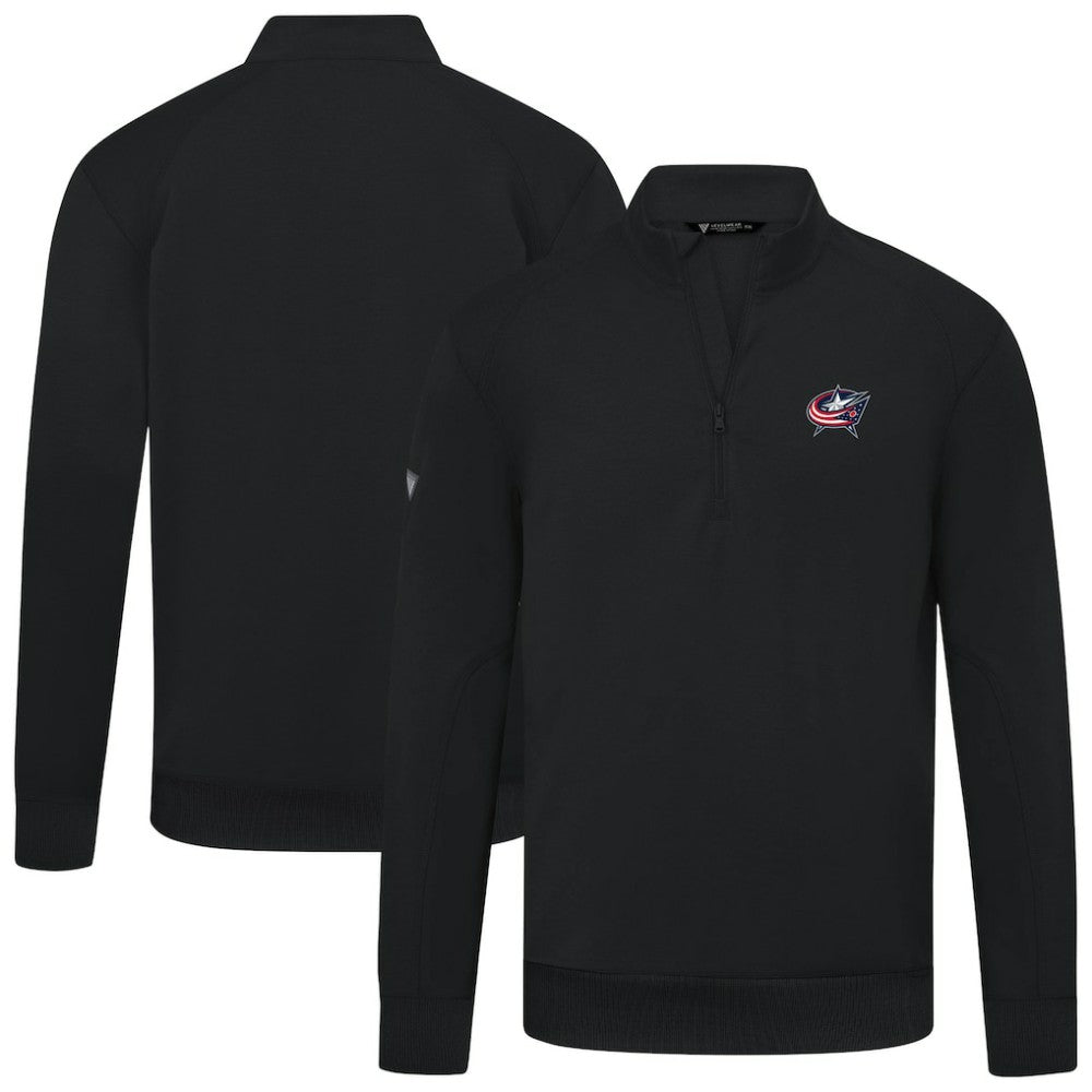 Columbus Blue Jackets Levelwear Upright Tri-Blend Quarter-Zip Pullover - Black | NHL near me