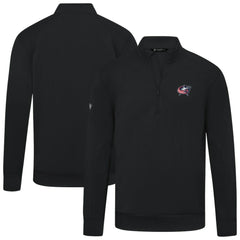 Columbus Blue Jackets Levelwear Upright Tri-Blend Quarter-Zip Pullover - Black | NHL near me