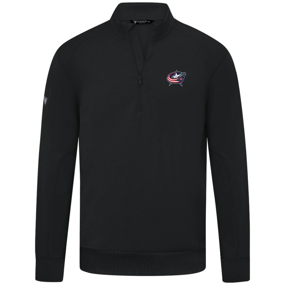 Columbus Blue Jackets Levelwear Upright Tri-Blend Quarter-Zip Pullover - Black | NHL near me