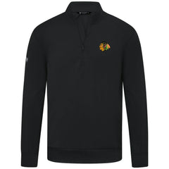 Chicago Blackhawks Levelwear Upright Tri-Blend Quarter-Zip Pullover - Black | NHL online